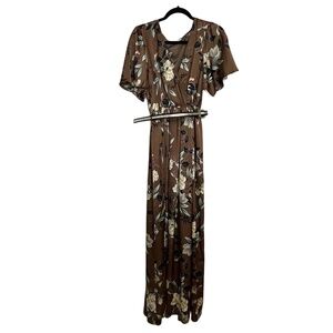 Baltic Born Brown Floral Maxi Dress